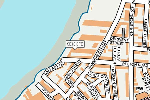 SE10 0FE map - OS OpenMap – Local (Ordnance Survey)