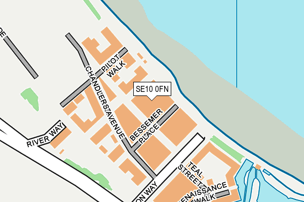 SE10 0FN map - OS OpenMap – Local (Ordnance Survey)