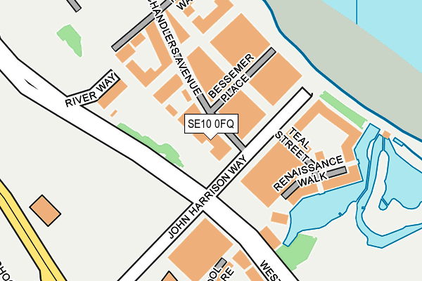 SE10 0FQ map - OS OpenMap – Local (Ordnance Survey)