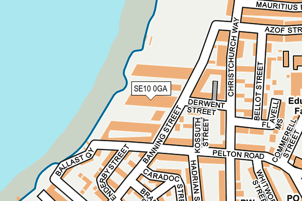 SE10 0GA map - OS OpenMap – Local (Ordnance Survey)