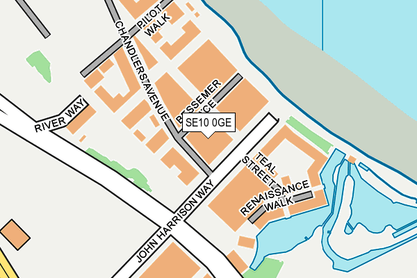 SE10 0GE map - OS OpenMap – Local (Ordnance Survey)