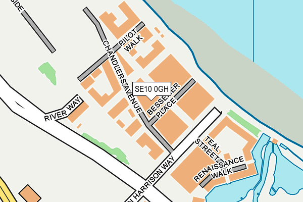 SE10 0GH map - OS OpenMap – Local (Ordnance Survey)