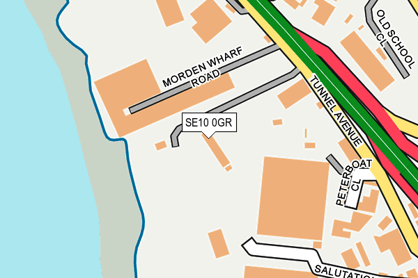 SE10 0GR map - OS OpenMap – Local (Ordnance Survey)