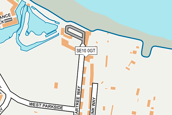 SE10 0GT map - OS OpenMap – Local (Ordnance Survey)