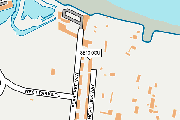 SE10 0GU map - OS OpenMap – Local (Ordnance Survey)