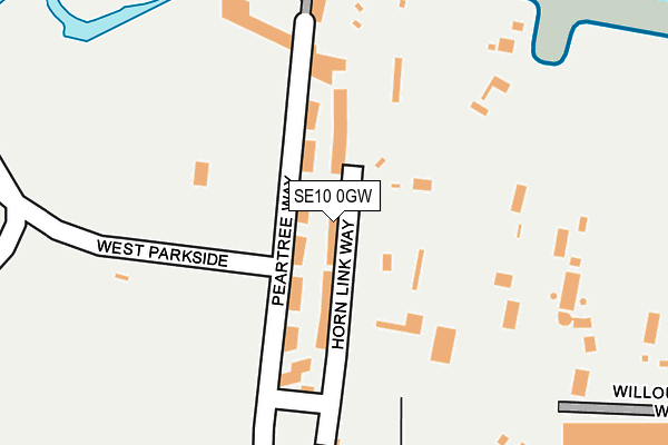 SE10 0GW map - OS OpenMap – Local (Ordnance Survey)