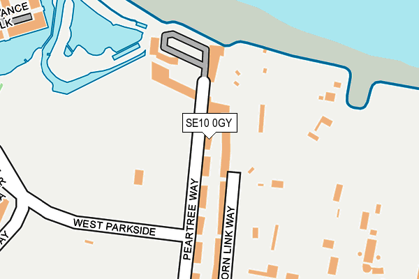 SE10 0GY map - OS OpenMap – Local (Ordnance Survey)