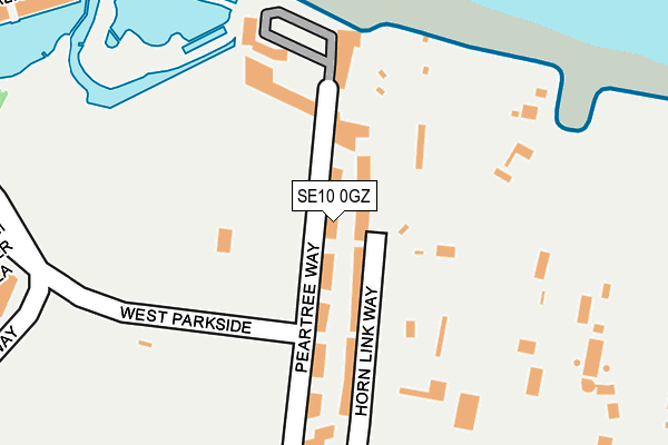 SE10 0GZ map - OS OpenMap – Local (Ordnance Survey)