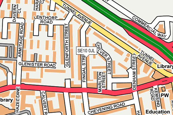 SE10 0JL map - OS OpenMap – Local (Ordnance Survey)