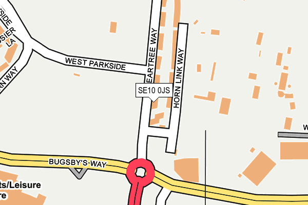 SE10 0JS map - OS OpenMap – Local (Ordnance Survey)