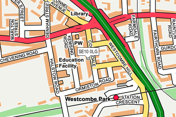 SE10 0LG map - OS OpenMap – Local (Ordnance Survey)