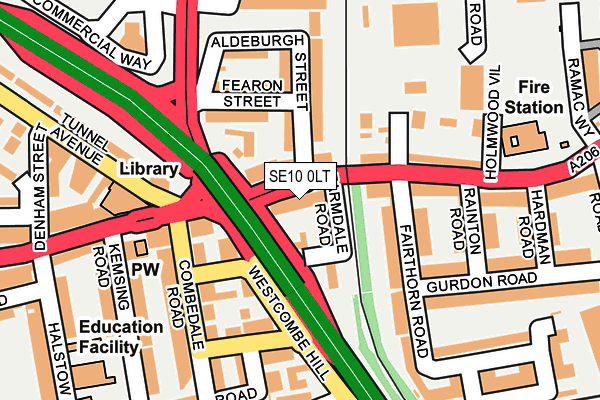 SE10 0LT map - OS OpenMap – Local (Ordnance Survey)