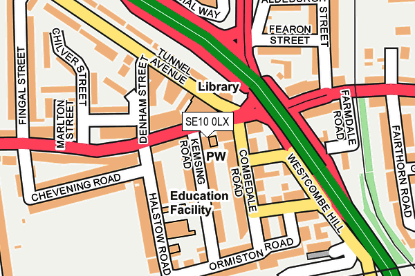 SE10 0LX map - OS OpenMap – Local (Ordnance Survey)