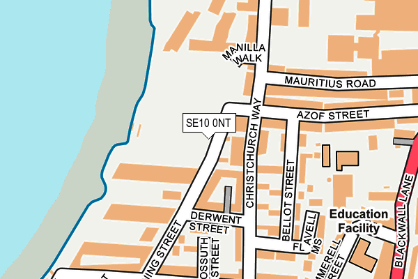 SE10 0NT map - OS OpenMap – Local (Ordnance Survey)