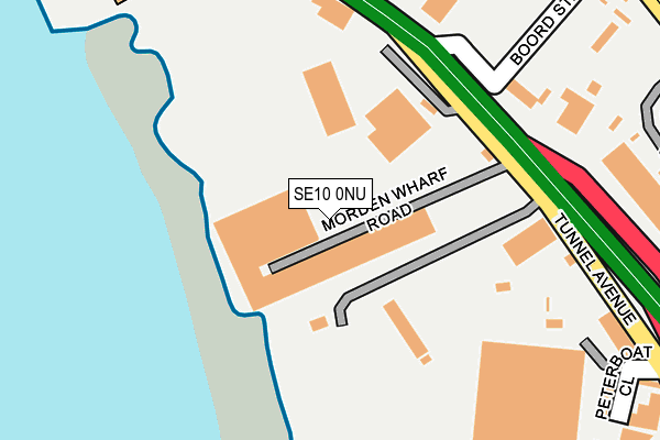 SE10 0NU map - OS OpenMap – Local (Ordnance Survey)