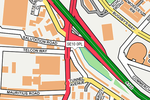 SE10 0PL map - OS OpenMap – Local (Ordnance Survey)