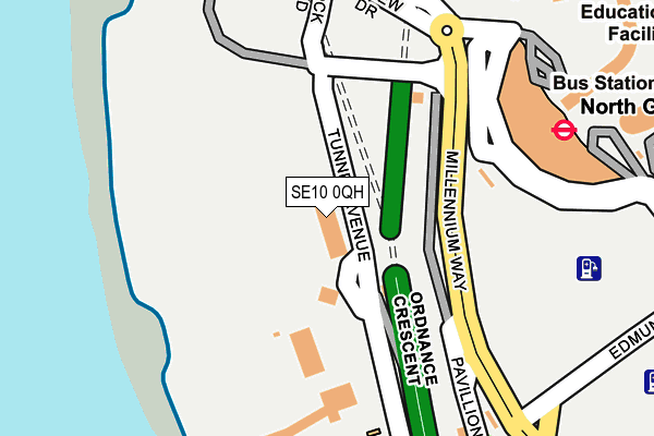SE10 0QH map - OS OpenMap – Local (Ordnance Survey)