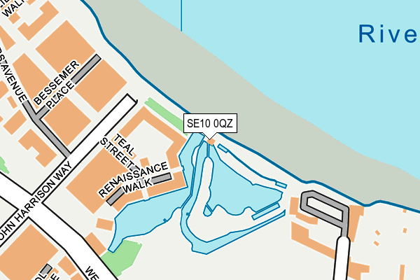 SE10 0QZ map - OS OpenMap – Local (Ordnance Survey)
