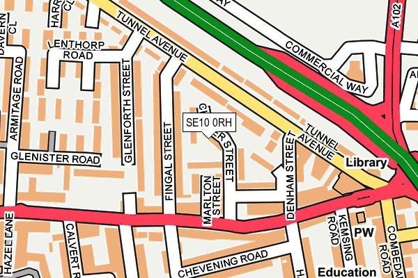 SE10 0RH map - OS OpenMap – Local (Ordnance Survey)