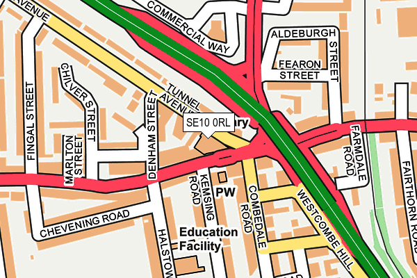 SE10 0RL map - OS OpenMap – Local (Ordnance Survey)