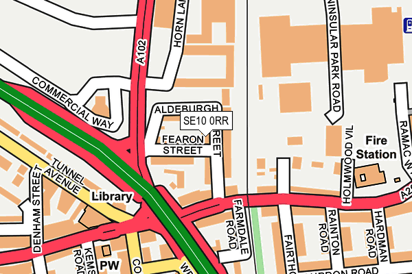 SE10 0RR map - OS OpenMap – Local (Ordnance Survey)
