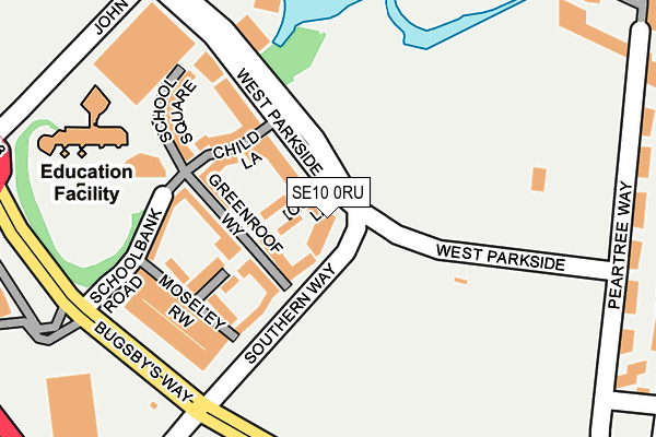 SE10 0RU map - OS OpenMap – Local (Ordnance Survey)