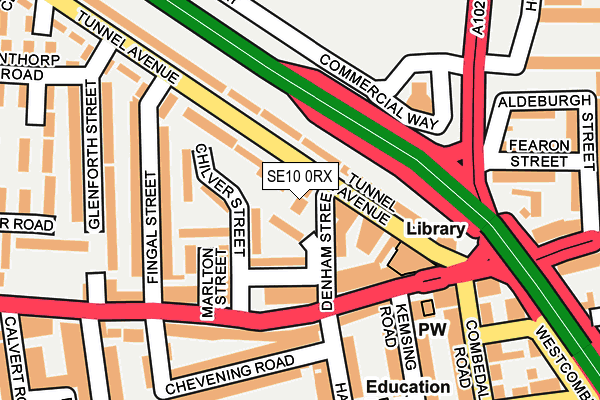 SE10 0RX map - OS OpenMap – Local (Ordnance Survey)