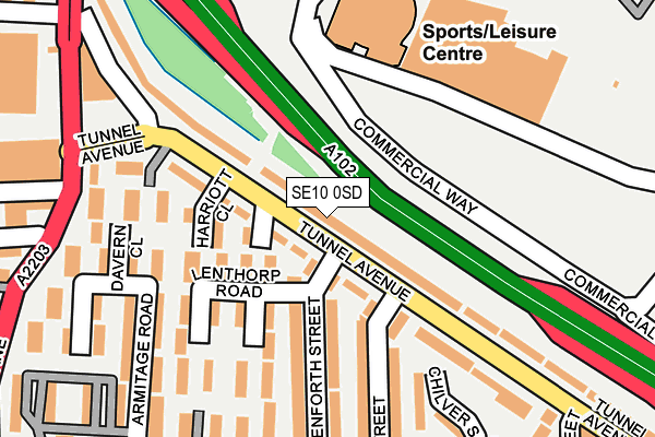 SE10 0SD map - OS OpenMap – Local (Ordnance Survey)