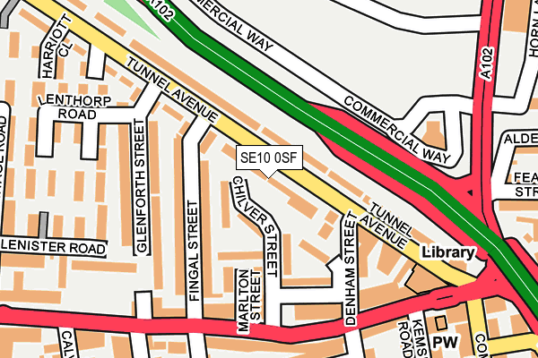 SE10 0SF map - OS OpenMap – Local (Ordnance Survey)