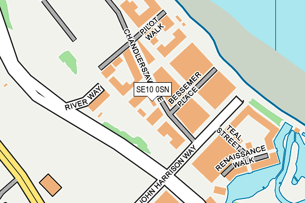 SE10 0SN map - OS OpenMap – Local (Ordnance Survey)