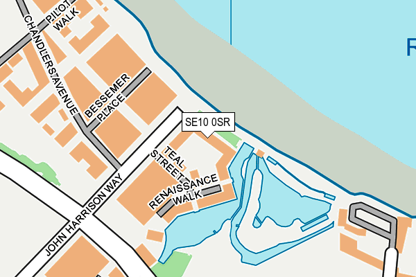 SE10 0SR map - OS OpenMap – Local (Ordnance Survey)