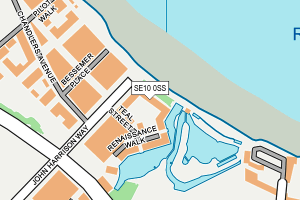 SE10 0SS map - OS OpenMap – Local (Ordnance Survey)