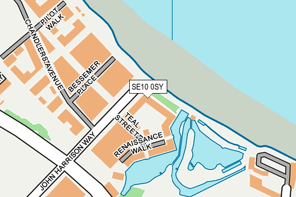 SE10 0SY map - OS OpenMap – Local (Ordnance Survey)