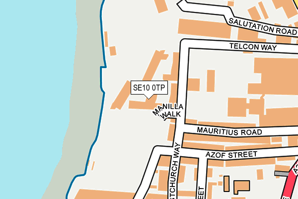 SE10 0TP map - OS OpenMap – Local (Ordnance Survey)