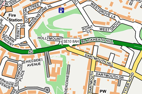 SE10 8AH map - OS OpenMap – Local (Ordnance Survey)