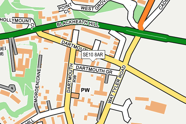 SE10 8AR map - OS OpenMap – Local (Ordnance Survey)