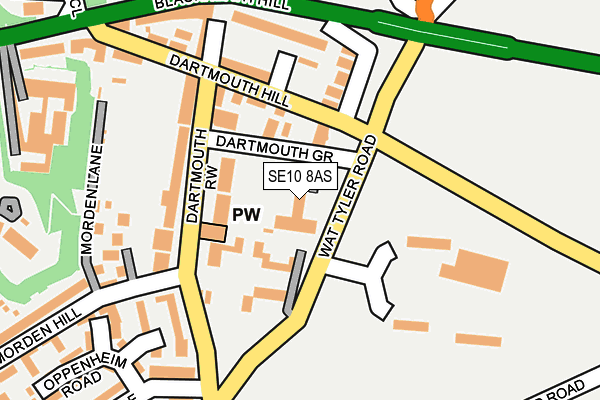 SE10 8AS map - OS OpenMap – Local (Ordnance Survey)