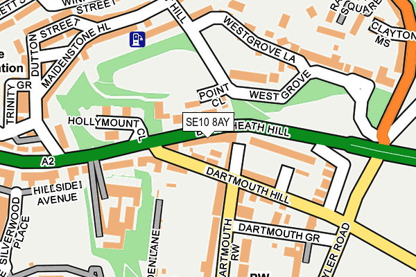 SE10 8AY map - OS OpenMap – Local (Ordnance Survey)