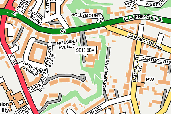 SE10 8BA map - OS OpenMap – Local (Ordnance Survey)