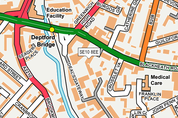 SE10 8EE map - OS OpenMap – Local (Ordnance Survey)