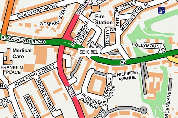 SE10 8EL map - OS OpenMap – Local (Ordnance Survey)