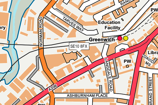 SE10 8FX map - OS OpenMap – Local (Ordnance Survey)