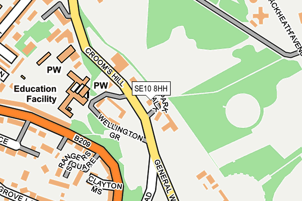 SE10 8HH map - OS OpenMap – Local (Ordnance Survey)