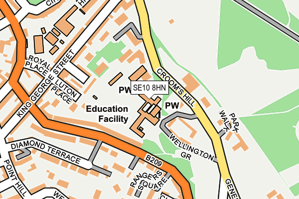 SE10 8HN map - OS OpenMap – Local (Ordnance Survey)