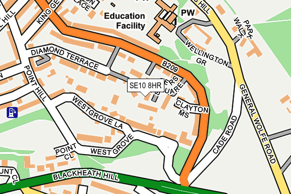SE10 8HR map - OS OpenMap – Local (Ordnance Survey)