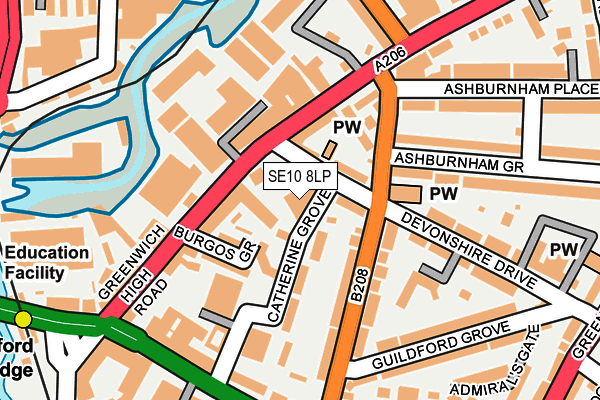 SE10 8LP map - OS OpenMap – Local (Ordnance Survey)