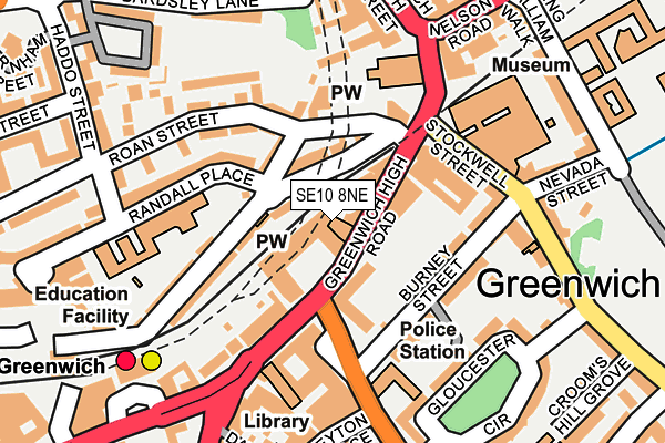 SE10 8NE map - OS OpenMap – Local (Ordnance Survey)