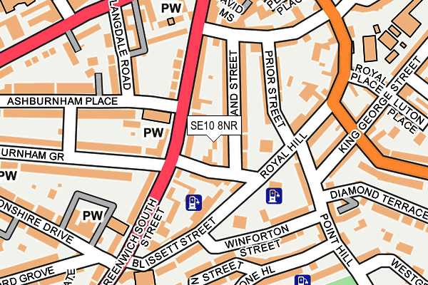 SE10 8NR map - OS OpenMap – Local (Ordnance Survey)