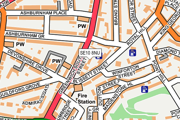 SE10 8NU map - OS OpenMap – Local (Ordnance Survey)