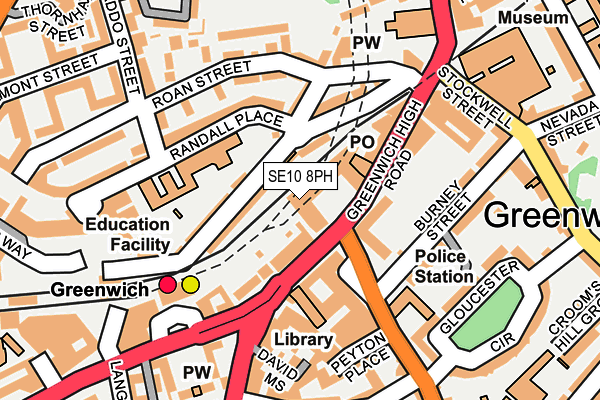 SE10 8PH map - OS OpenMap – Local (Ordnance Survey)